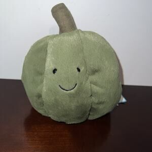 Plush Jellycat Amusable Green Squishy Squash Rare Vegetable NEW 6” Retired